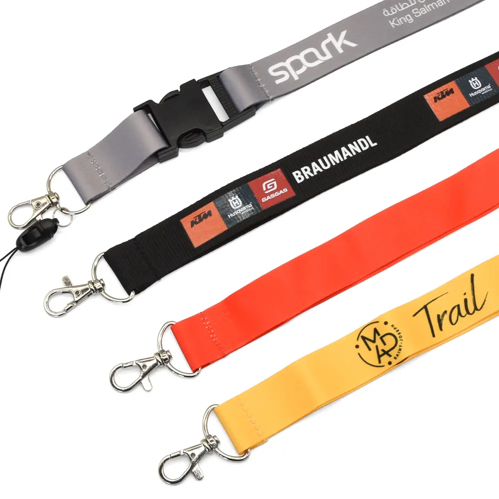 Promotional lanyards accessories custom neck strap polyester lanyards anime lanyard with id holder