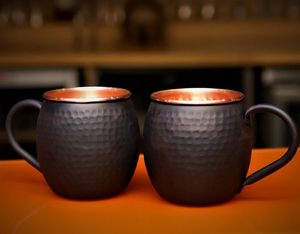 Lo mejor en cobre con acabado negro mate Taza de Moscú para decoración de bodas y accesorios de bar a precios al por mayor disponibles - Product Image 5