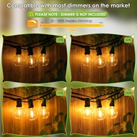 Stellight Weihnachts-G40-Lichterkette 30m IP44 Wasserdicht Outdoor LED-Anzeigebildschirm Zweifarbige Temperatur Multifunktional CRI 80