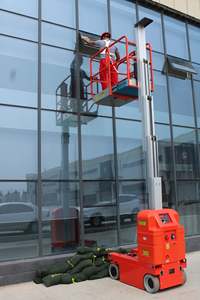 Elevador de Mástil Hidráulico Eléctrico de 6 Metros y 150 kg, Nuevo, Suministro de Fábrica, Elevador Telescópico Portátil de Aleación de Aluminio con Eslinga de Cadena para Almacén - Product Image 4