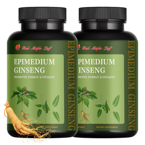 Cápsulas Blandas de Extracto de Epimedium y <span class=keywords><strong>Ginseng</strong></span> <span class=keywords><strong>con</strong></span> <span class=keywords><strong>Vitaminas</strong></span> E y B6 |   Promueve la energía, la vitalidad y el apoyo inmunológico |   60 Cápsulas Blandas Suministro a Granel - Product Image 1