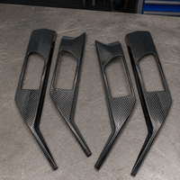 Couvre-poignée de porte intérieure en fibre de carbone pour Toyota Hilux Travo 2026, accessoires 4 portes, ensemble de 4 pièces