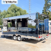Wetruth Remorque Bar Mobile, Café Mobile, Station de Bar Mobile, Restaurant Entièrement Équipé, Remorque Alimentaire, Food Truck