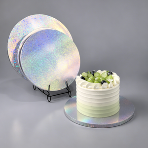 Plateau à gâteau rond jetable, support à dessert moderne, assiette en papier de qualité alimentaire, plateau à gâteau de 10 pouces - Product Image 1