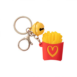 Cute Cartoon <b>Doll</b> Keychain Soft Rubber Metal Car Key <b>Accessory</b> For Kids Backpack Clip Ornament Student Jewelry - Product Image 5