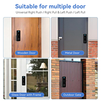 Cerradura Inteligente NT01 para Huella Dactilar, Contraseña, Tarjeta IC, Desbloqueo por Aplicación Tuya para Puertas de Aluminio/Acero/Madera, Datos en la Nube
