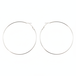 Orecchini a Cerchio Unisex in Acciaio Inossidabile Autentici, Semplici e Audaci, Diametro 3 cm - Product Image 2