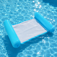 Hamac flottant gonflable en maille multicolore, chaise longue flottante portable pour adultes, piscine, plage, activités relaxantes aquatiques d'été