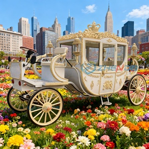 White Royal Horse Carriage Wagon Electric Pumpkin Horse Drawn Carriage Leisure Price Luxury Henan Origin - Product Image 2
