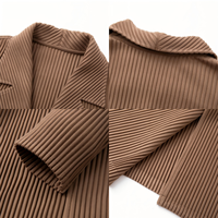 Cardigan plissé minimaliste sur mesure taille unique pour femme, manteau trench ample, veste élégante et discrète haut de gamme pour dames, faible MOQ ODM