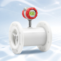 Medidor de flujo de turbina de PTFE de alta precisión para monitoreo y control de procesos industriales de líquidos corrosivos químicos