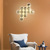 Lámparas de Pared Decorativas Modernas de Hierro con LED para Sala de Estar, Hotel o Villa, Apliques de Pared Grandes Combinados