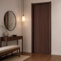 Portes intérieures en MDF avec isolation acoustique en fibre de carbone OEM, couleurs de peinture personnalisables, options de portes d'entrée de chambre à coucher