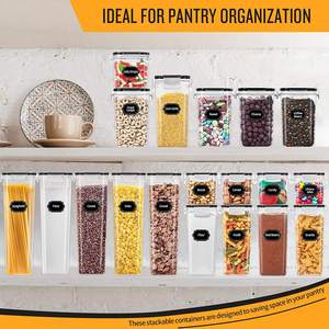 Set <span class=keywords><strong>di</strong></span> 25 Contenitori per Alimenti Classici Rettangolari in Plastica PP Ermetici Ecologici Senza BPA Multifunzione per <span class=keywords><strong>Cucina</strong></span> - Product Image 5