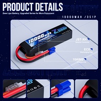 Zeee 3S Lipo Batterie 10000mAh 11.1V 120C EC5 Connecteur Boîtier Souple RC Batterie pour RC Voiture Camion Réservoir Racing Hobby Modèles