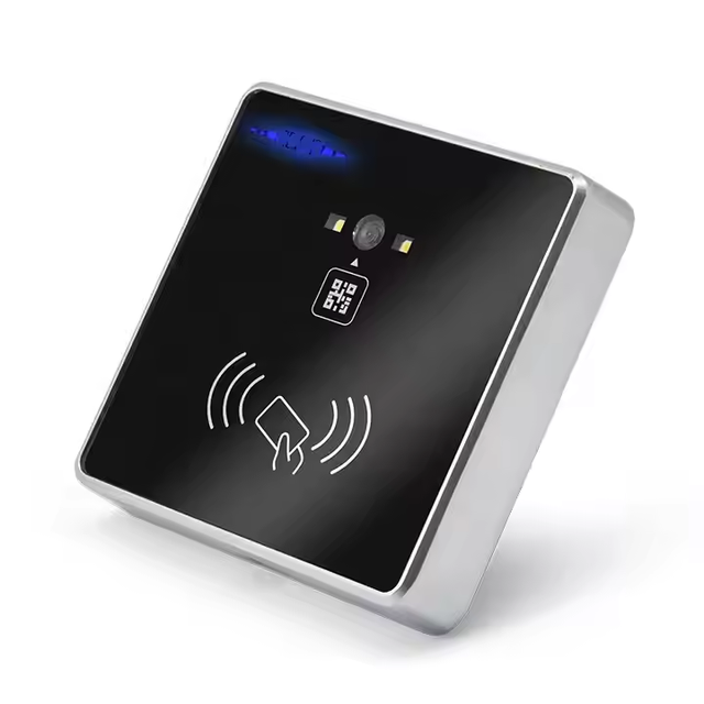 QR Code IC RFID Access Card Reader with 13.56MHz Wiegand Protocol USB Interface Plastic Material