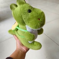 Nouvelle Peluche Dinosaure HongRuiKe 8 Pouces, Jouet en Peluche Dragon Vert Mignon pour Machine à Pinces, Cadeau Unisexe 14+ Années, Fête, Polyester PP