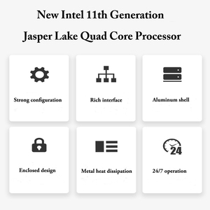 Routeur logiciel Intel J4125 de 11e génération, 4x I225 2.5G LAN, mini PC DDR4, M.2 NVMe HDD, pare-feu matériel <span class=keywords><strong>PfSense</strong></span>, prise US - Product Image 3