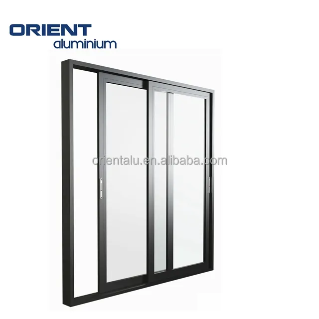 Factory Outlet Aluminum Sliding Window Frame Exterior Black Patio Garden Large Double Glazed Soundproof Thermal Break Windows