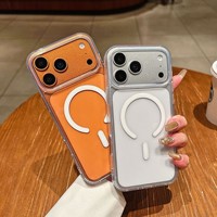 Coque de téléphone transparente originale et tendance pour iPhone 18 Pro 17 Air 16 15 14 13 12 11 Pro Max Plus 17E – Étui magnétique transparent