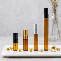 ALKA Offre Spéciale – Atomiseur de Parfum en Verre Ambré 2ml-10ml, Mini Flacon Pulvérisateur Réutilisable avec Sérigraphie et Diffuseur à Bâtonnets