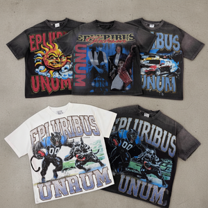 T-shirt personnalisé OEM avec impression DTG, coupe ample et carrée, en coton, style court, effet vieilli, délavé à l'acide, vintage, streetwear pour homme - Product Image 2
