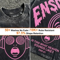 T-shirt graphique personnalisé avec logo, 100 % coton biologique, écologique, pour homme, style vintage, sport, grande taille, coupe ample, marque privée