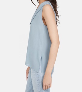 New Style Spring Wear beliebteste schöne koreanische Mode Top ärmellose Office Wear Bluse für elegante Dame - Product Image 4