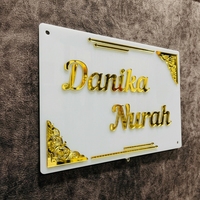 Plaque de porte personnalisée en acrylique avec numéro de maison, nom de maison, plaque d'adresse, numéro de chambre, signalisation ADA Braille pour bureau