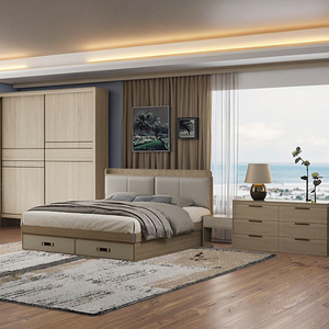 Set Camera <span class=keywords><strong>da</strong></span> Letto Moderno Convertibile in Legno per Hotel e Casa, Mobili con Letto Matrimoniale/King Size/Dimensioni Personalizzabili, 6 Cassetti per Camera <span class=keywords><strong>da</strong></span> Letto - Product Image 5