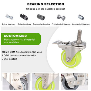 Fabrik preis 360 ° Drehung 1,5 Zoll/2 Zoll 30-50kg Lastrad-Lenk rolle - Product Image 4