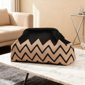 กระเป๋าคลัทช์ถักไหมพรมดีไซน์ใหม่ปี 2026 ขายส่ง คุณภาพสูง หรูหรา แฟชั่น ทันสมัย ลายแจ็คการ์ด สำหรับสุภาพสตรี - Product Image 3