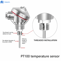 Sonde de température industrielle PT100 WZPK-230, thermomètre à résistance en platine fileté, sonde en acier inoxydable, OEM/ODM, IP67, haute performance