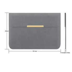 Matte PU cuir bureau mallette pour ordinateur portable homme d'affaires pochette pour ordinateur portable pour macbook 11 13 15 pouces - Product Image 2