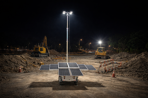 Tour d'éclairage solaire mobile robuste sur remorque, mât hydraulique de 9 m, panneau solaire 3760 W, éclairage LED mobile pour l'exploitation minière, la construction et la location - Product Image 4
