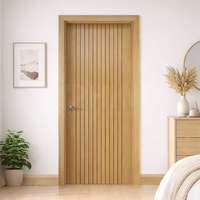 Porte à panneau plat en bois massif de chêne, style moderne, résistante à l'humidité, insonorisée, pour les portes intérieures des maisons résidentielles