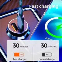 Chargeur de voiture 20W PD QC4.0 double port Charge rapide USB Type C Chargeur de voiture A + C Chargeur de voiture pour téléphone portable