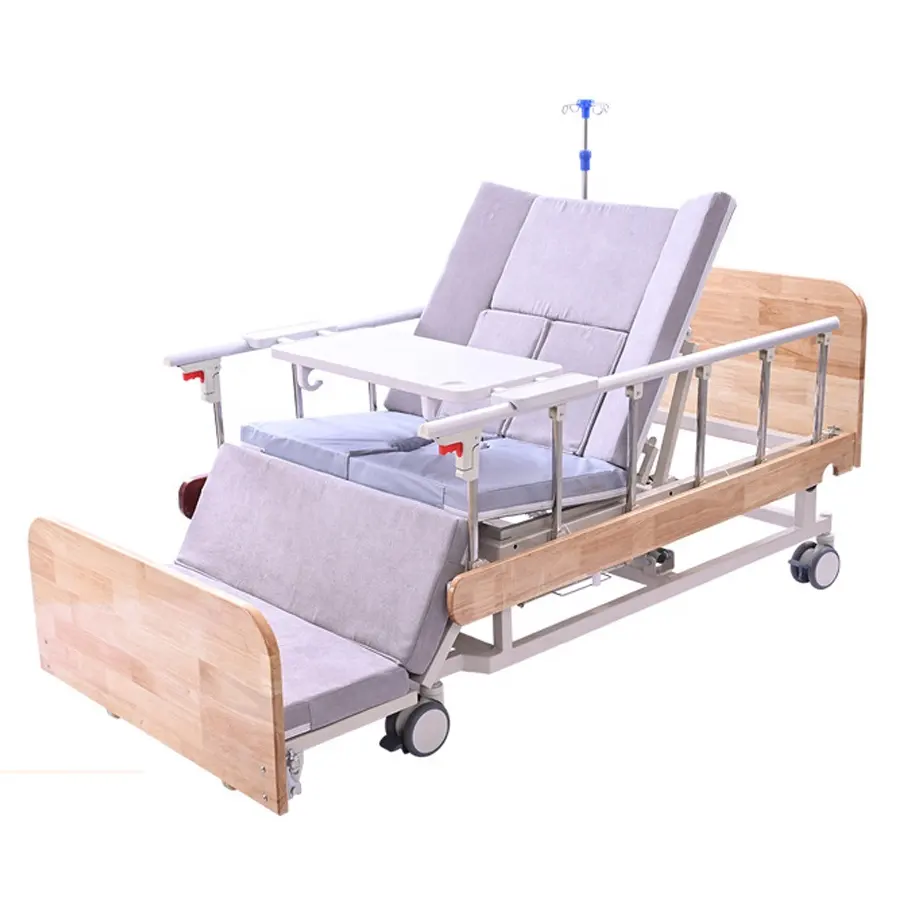 Moderna casa cura cablato di controllo a mano staccabile elettrico regolabile letto di ospedale con circostante