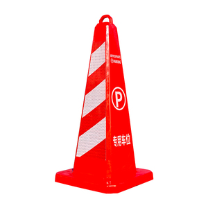 720 Nouveaux Cones de Signalisation Carrés en Matériau Renforcé Blanc Jaune Rouge Bleu Vert – Pylônes Publicitaires pour la Sécurité des Chantiers de Construction - Product Image 2