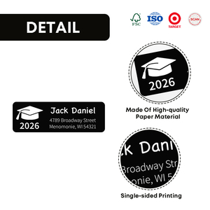 Etiquetas de Dirección Personalizadas para Graduación de Xieli Vietnam en Hojas - Product Image 4