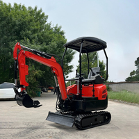 Mini-excavatrice de 1,6 tonne et 1,5 tonne fabriquée en Chine, à prix abordable, largement utilisée, avec cabine fermée, en vente