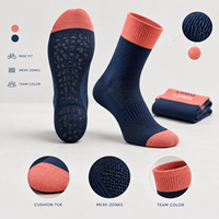 Chaussettes de cyclisme à bout coussiné en coton fin, avec accent de style, respirantes, ajustement confortable, logo artistique, tailles variées