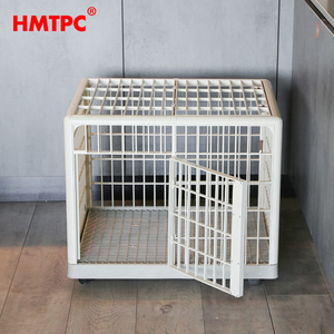 Cage pour chien en <span class=keywords><strong>ABS</strong></span> de haute qualité pour une utilisation en intérieur et en extérieur - Design portable, simple et élégant, facile à nettoyer, équipée de roulettes pour un déplacement pratique - Product Image 4