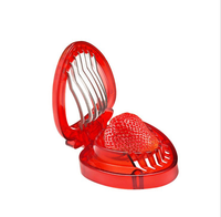 Ustensile de cuisine en acier inoxydable pour couper les fraises, gadgets pour fruits, trancheur de fruits, coupeur de fraises