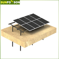 Supports de fondation pour poteaux solaires SunRack SFS-GM-04 en acier galvanisé et aluminium, sur mesure, avec conception conforme à la norme BS 6399-2-1997