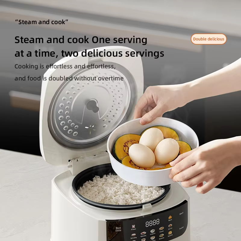 2L Mini Rice Cooker – Smart 24-Hour Timer Multi-Function Electric Rice Cooker for 1–2 People - View 3