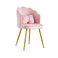Chaise de Salon en tissu de velours nordique, siège moderne, de luxe, pour salle à manger, d'église, design moderne