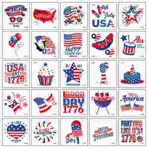 Pegatinas de Tatuajes para el Día de la Independencia, Pegatinas Decorativas Faciales para el Día Nacional, para Fiestas - Product Image 4