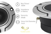 Speaker Tweeter Peluru Titanium 4 Inci 200W, Speaker Audio Rumah Mobil