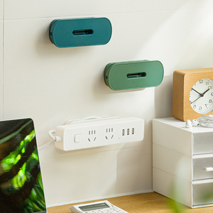 Wall Mounted <b>Power</b> Strip Holder Adjustable Cable Organizer Suction Cup Hook For Router And Outlet Management Elegant White - Product Image 2